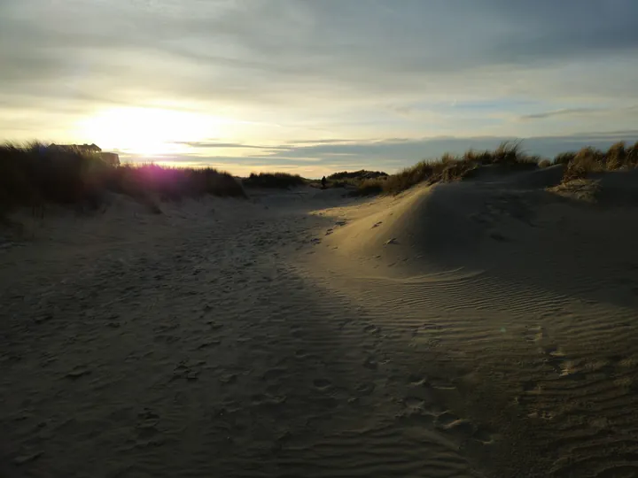 Oostnieuwkerke duinen wandeling in de koude (België)